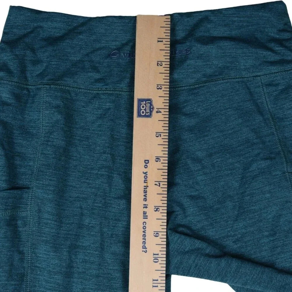 Vineyard Vines Heathered Teal Performance Legging Small Marine Preppy Athleisure - Picture 7 of 8